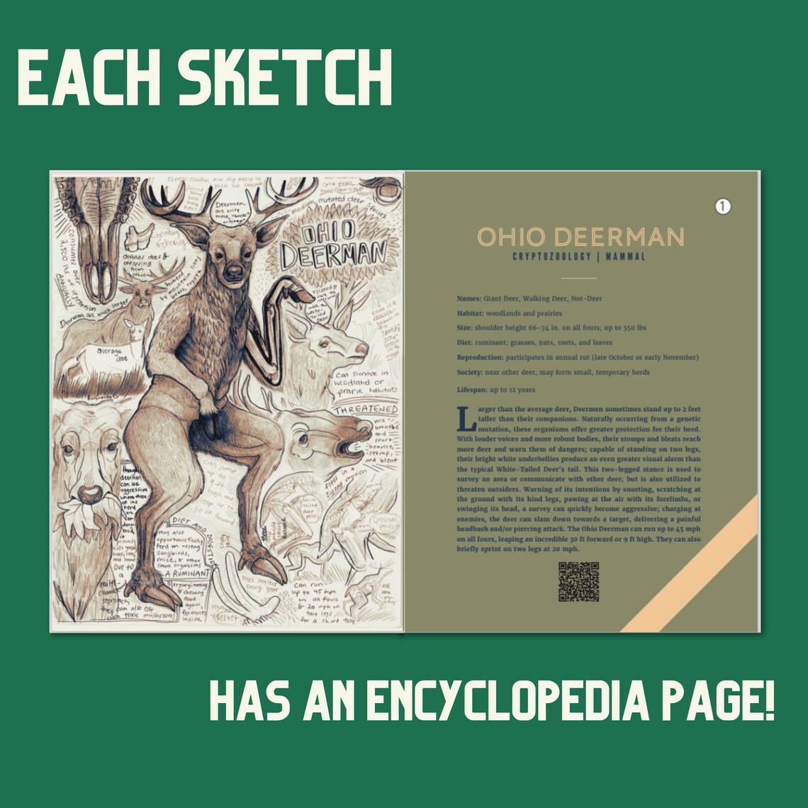 Cryptid Field Art Sketchbook & Complete Collection Volumes 1 4