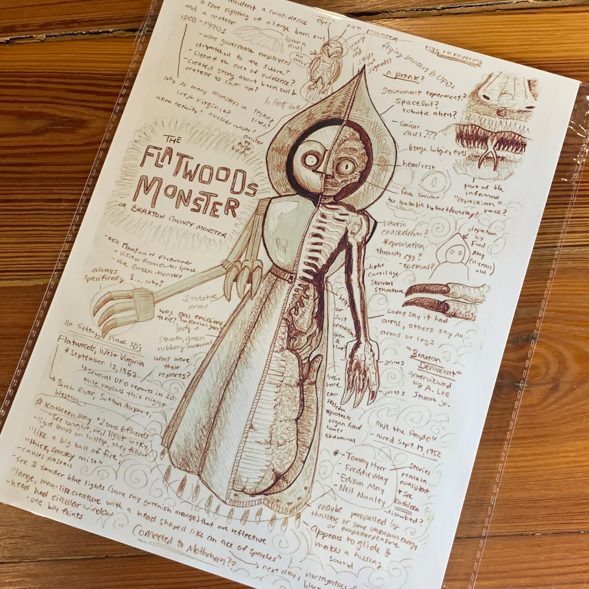 Flatwoods Monster - WV Cryptid Art Print
