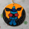 Cozy Mothman Ornament - Orange w/ Blues