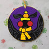 Cozy Mothman Ornament - Purple w/ Orange & Yellow