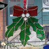 Mistletoe and Bow Suncatcher