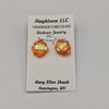 Dichroic Glass Button Earrings