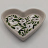 Heart Shaped Trinket Tray with Flower Pattern