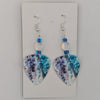 Blue-Green Splotches Guitar Pick Earrings