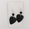 Black Cube Guitar Pick Earrings