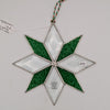 Green and Clear Beveled Star