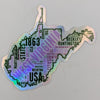 West Virginia Holographic Typography Sticker