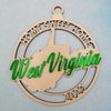 WV Ornament - Light/Green