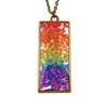 Rainbow Queen Anne's Lace Flower Necklace