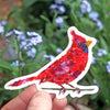 Cardinal Floral Art Sticker