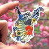 West Virginia Flower Art Sticker