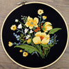 Yellow Floral Embroidery Hoop