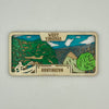 Wooden License Plate Scene