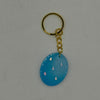 Blue Raindrops Gold Keychain