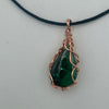 Wire Wrapped Necklace - Teal Teardrop