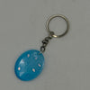 Blue Raindrops Silver Keychain