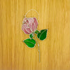 Pink Rose Suncatcher #2