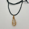 Wire Wrapped Necklace - Long Pointed Quartz