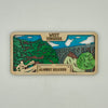 Wooden License Plate Scene