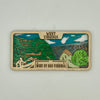 Wooden License Plate Scene