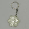 Silver Notes Flower Keychain