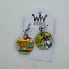 Cows on the Farm Circle Dangle Earrings