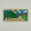 Wooden License Plate Scene