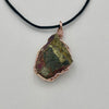 Wire Wrapped Necklace - Metallic Multicolor Stone