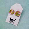 Stud Earrings with Cutouts
