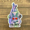 Lucky Moth Cheeks Holo Sticker