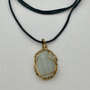 Wire Wrapped Necklace - Cloudy Stone