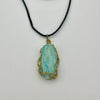 Wire Wrapped Necklace - Cloud Cyan