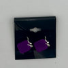 Purple Diamond-Shaped Earrings