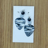 Black/White/Gray Guitar Pick Earrings