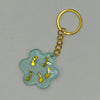 Gold Notes Blue Flower Keychain