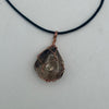 Wire Wrapped Necklace - Clear Gray Stone