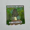 Morel Mushroom Man Sticker