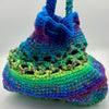 Blue/Green Crochet Drawstring Bag
