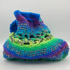 Blue/Green Crochet Drawstring Bag