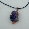 Wire Wrapped Necklace - Purple Quartz