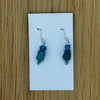 Turquoise and Teal Blobby Bead Earrings