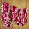 Pink and White Knitted Scarf