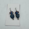Blue Beaded Cat Earrings