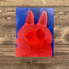 Red on Blue Mothman Postcard