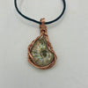 Wire Wrapped Necklace - Iridescent Spiral Shell
