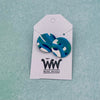 Stud Earrings with Cutouts