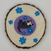 Possum with Blue Flowers Log Frame