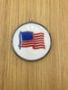 3" Round Stained Glass Flag Ornaments