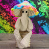 Multicolored Crocheted Mushroom Sprite