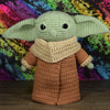 Life-Size Crocheted Baby Alien
